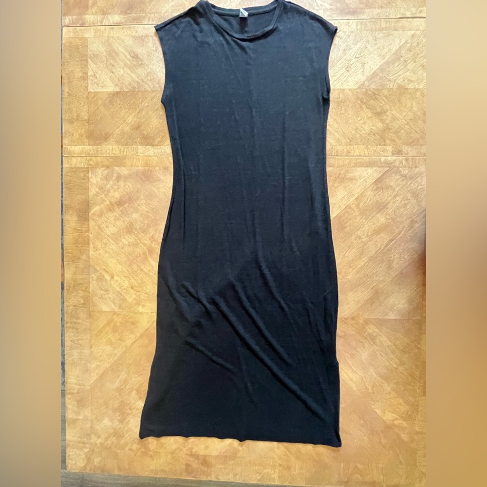 Old Navy Black Crew Neck Maxi Dress | Size M Tall